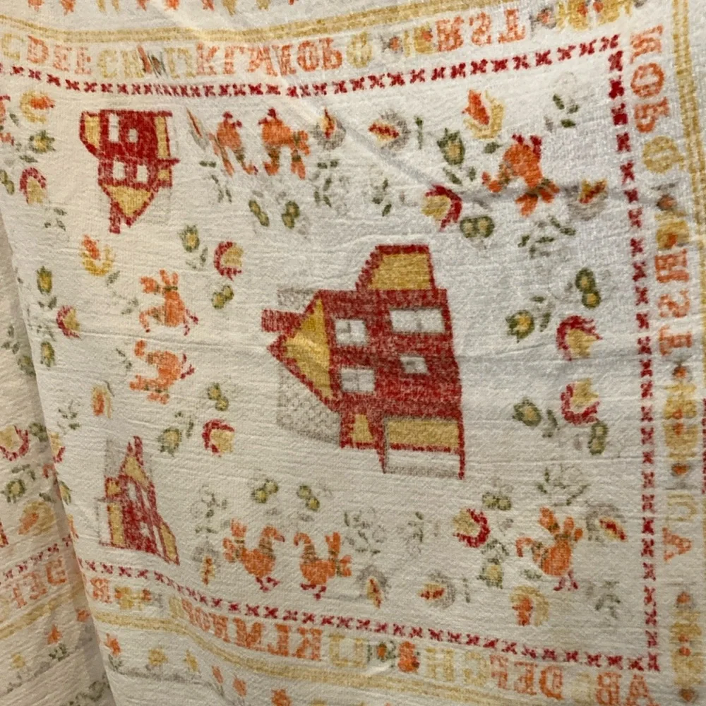 Vintage Tapestry‎ Blanket with House Design G